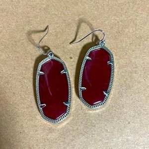 Kendra Scott Large Maroon Earrings (Danielle)